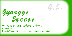 gyorgyi szecsi business card